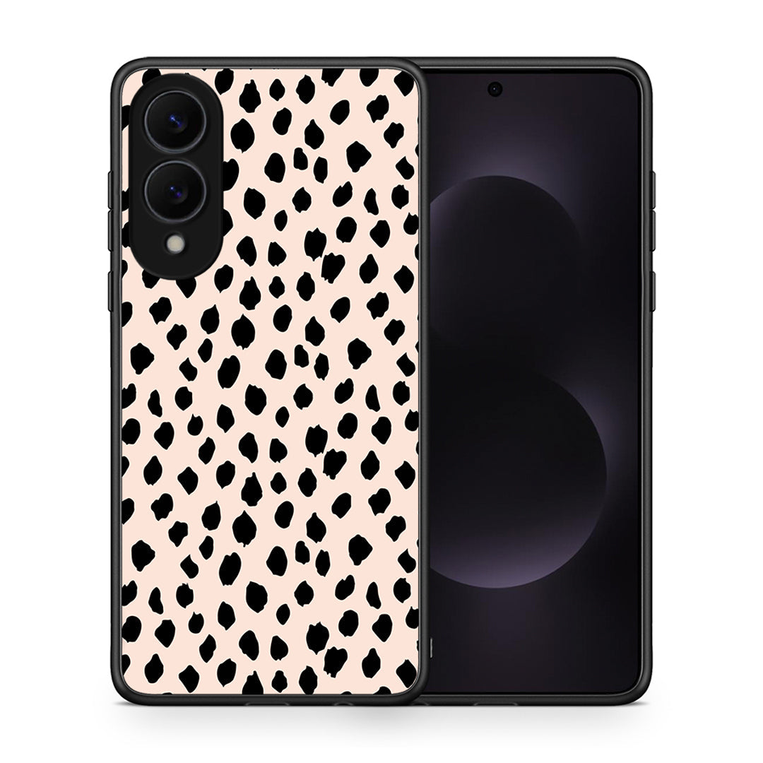 Θήκη Samsung Galaxy S25 Edge 5G New Polka Dots από τη Smartfits με σχέδιο στο πίσω μέρος και μαύρο περίβλημα | Samsung Galaxy S25 Edge 5G New Polka Dots case with colorful back and black bezels