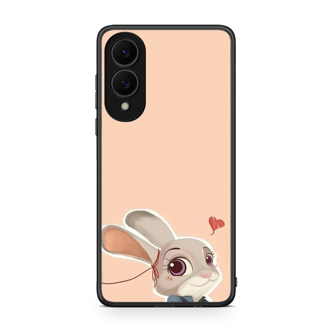 Samsung Galaxy S25 Edge 5G Nick Wilde And Judy Hopps Love 2 θήκη από τη Smartfits με σχέδιο στο πίσω μέρος και μαύρο περίβλημα | Smartphone case with colorful back and black bezels by Smartfits