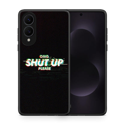 Θήκη Samsung Galaxy S25 Edge 5G OMG ShutUp από τη Smartfits με σχέδιο στο πίσω μέρος και μαύρο περίβλημα | Samsung Galaxy S25 Edge 5G OMG ShutUp case with colorful back and black bezels