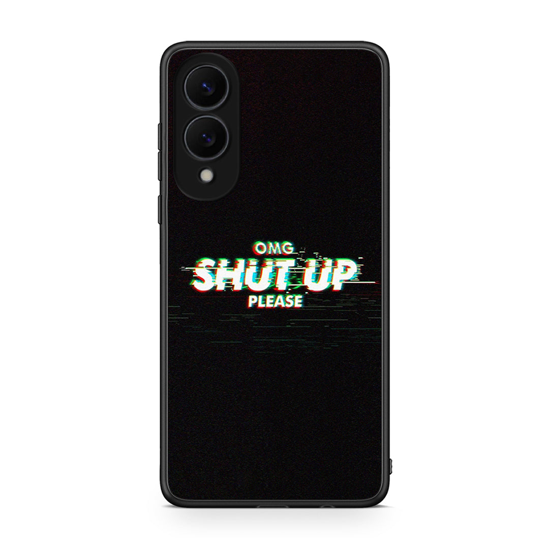 Samsung Galaxy S25 Edge 5G OMG ShutUp θήκη από τη Smartfits με σχέδιο στο πίσω μέρος και μαύρο περίβλημα | Smartphone case with colorful back and black bezels by Smartfits