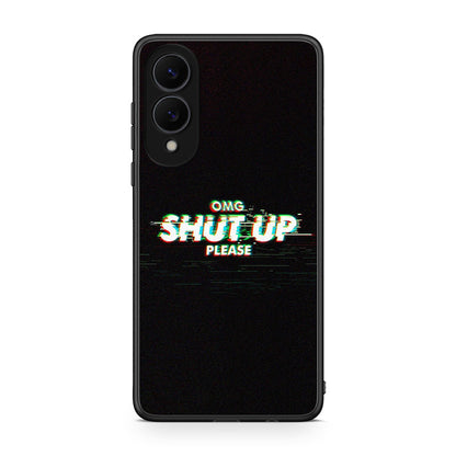 Samsung Galaxy S25 Edge 5G OMG ShutUp θήκη από τη Smartfits με σχέδιο στο πίσω μέρος και μαύρο περίβλημα | Smartphone case with colorful back and black bezels by Smartfits