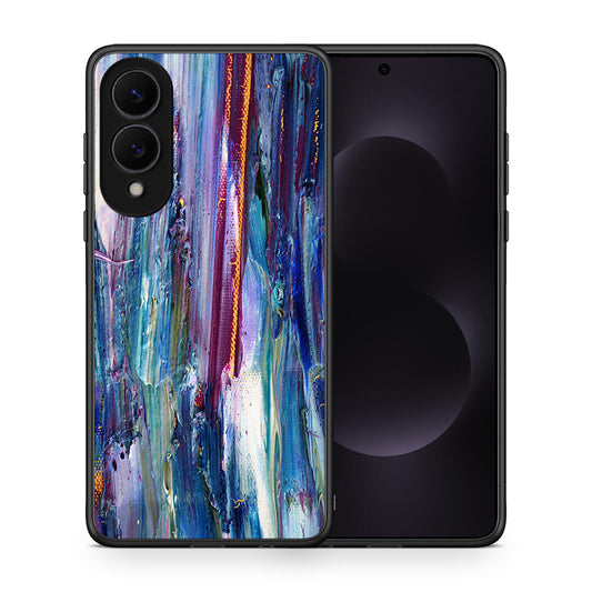 Θήκη Samsung Galaxy S25 Edge 5G Winter Paint από τη Smartfits με σχέδιο στο πίσω μέρος και μαύρο περίβλημα | Samsung Galaxy S25 Edge 5G Winter Paint case with colorful back and black bezels