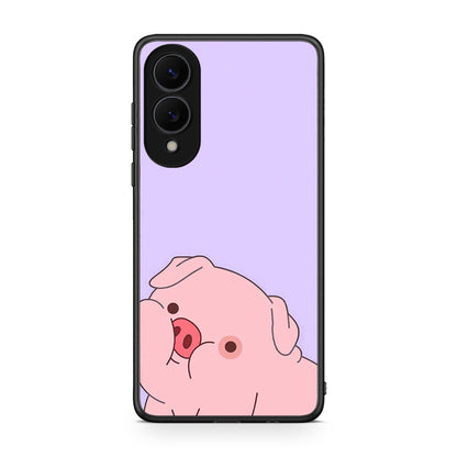 Samsung Galaxy S25 Edge 5G Pig Love 2 Θήκη Αγίου Βαλεντίνου από τη Smartfits με σχέδιο στο πίσω μέρος και μαύρο περίβλημα | Smartphone case with colorful back and black bezels by Smartfits