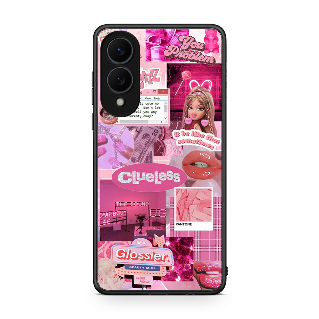 Samsung Galaxy S25 Edge 5G Pink Love Θήκη Αγίου Βαλεντίνου από τη Smartfits με σχέδιο στο πίσω μέρος και μαύρο περίβλημα | Smartphone case with colorful back and black bezels by Smartfits