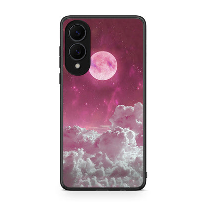 Samsung Galaxy S25 Edge 5G Pink Moon Θήκη από τη Smartfits με σχέδιο στο πίσω μέρος και μαύρο περίβλημα | Smartphone case with colorful back and black bezels by Smartfits