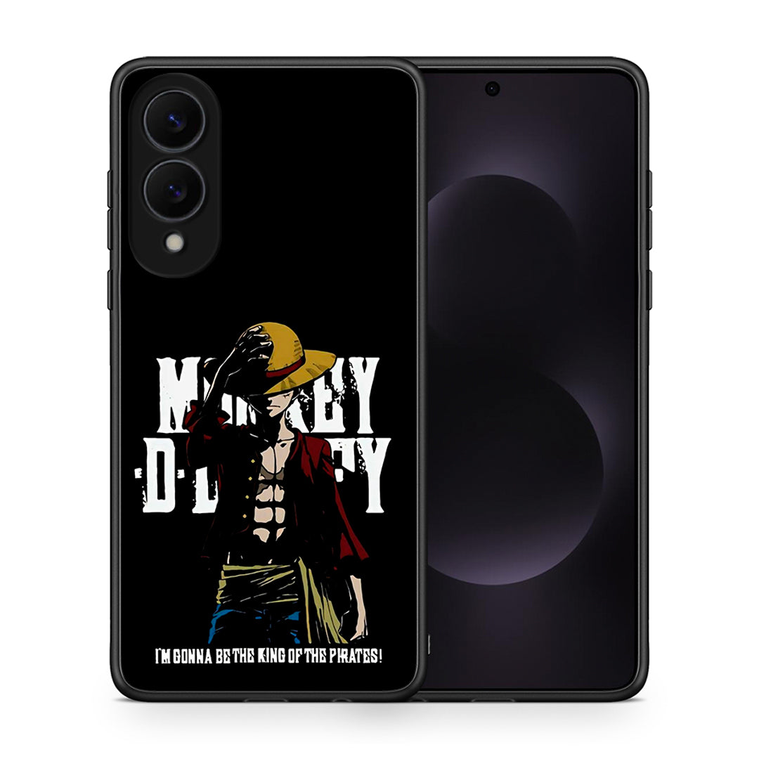 Θήκη Samsung Galaxy S25 Edge 5G Pirate King από τη Smartfits με σχέδιο στο πίσω μέρος και μαύρο περίβλημα | Samsung Galaxy S25 Edge 5G Pirate King case with colorful back and black bezels