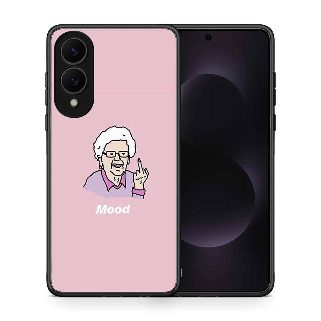 Θήκη Samsung Galaxy S25 Edge 5G Mood PopArt από τη Smartfits με σχέδιο στο πίσω μέρος και μαύρο περίβλημα | Samsung Galaxy S25 Edge 5G Mood PopArt case with colorful back and black bezels