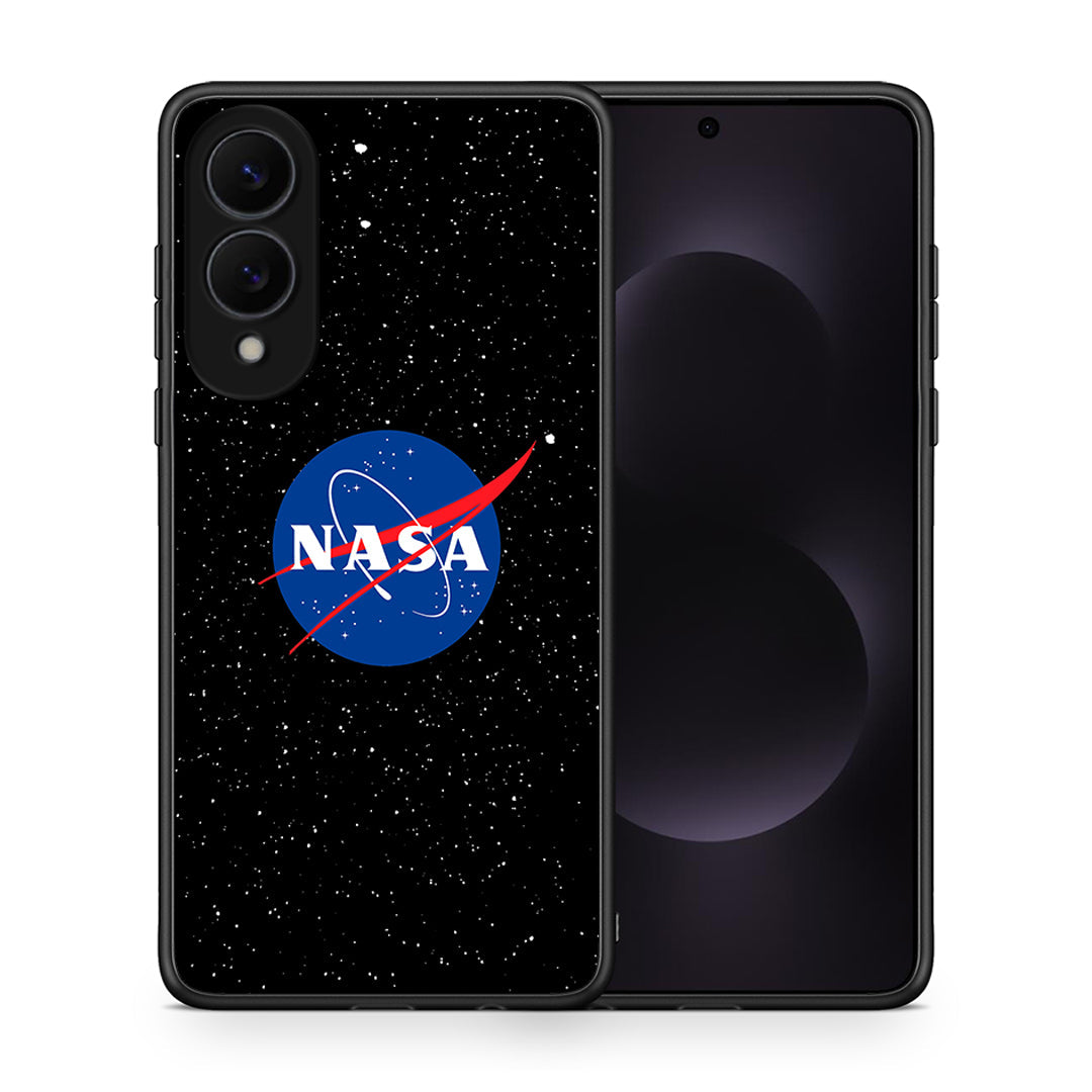 Θήκη Samsung Galaxy S25 Edge 5G NASA PopArt από τη Smartfits με σχέδιο στο πίσω μέρος και μαύρο περίβλημα | Samsung Galaxy S25 Edge 5G NASA PopArt case with colorful back and black bezels
