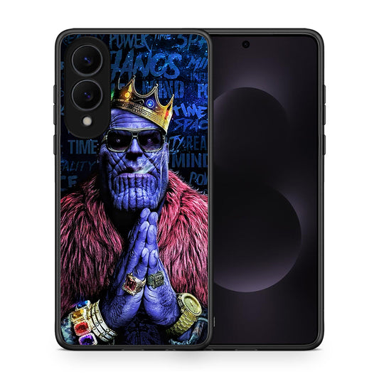 Θήκη Samsung Galaxy S25 Edge 5G Thanos PopArt από τη Smartfits με σχέδιο στο πίσω μέρος και μαύρο περίβλημα | Samsung Galaxy S25 Edge 5G Thanos PopArt case with colorful back and black bezels