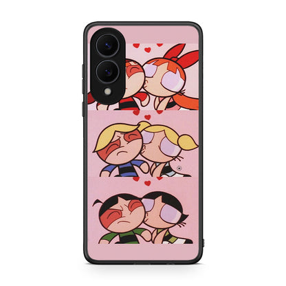 Samsung Galaxy S25 Edge 5G Puff Love Θήκη Αγίου Βαλεντίνου από τη Smartfits με σχέδιο στο πίσω μέρος και μαύρο περίβλημα | Smartphone case with colorful back and black bezels by Smartfits