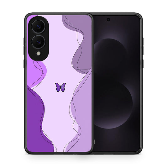 Purple Mariposa - Samsung Galaxy S25 Edge 5G θήκη