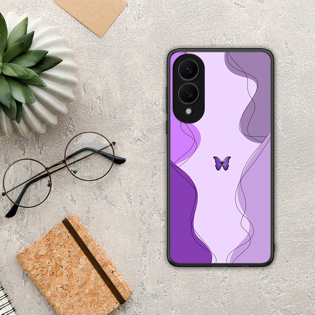 Purple Mariposa - Samsung Galaxy S25 Edge 5G θήκη