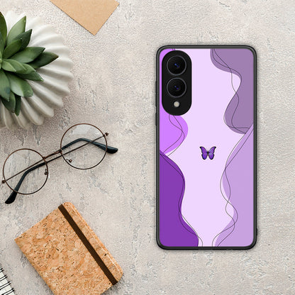 Purple Mariposa - Samsung Galaxy S25 Edge 5G θήκη