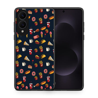 Θήκη Samsung Galaxy S25 Edge 5G Hungry Random από τη Smartfits με σχέδιο στο πίσω μέρος και μαύρο περίβλημα | Samsung Galaxy S25 Edge 5G Hungry Random case with colorful back and black bezels