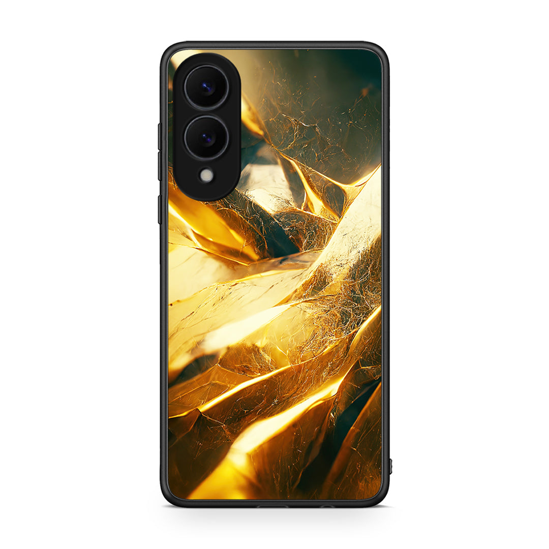 Samsung Galaxy S25 Edge 5G Real Gold θήκη από τη Smartfits με σχέδιο στο πίσω μέρος και μαύρο περίβλημα | Smartphone case with colorful back and black bezels by Smartfits