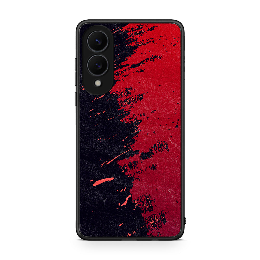 Samsung Galaxy S25 Edge 5G Red Paint Θήκη Αγίου Βαλεντίνου από τη Smartfits με σχέδιο στο πίσω μέρος και μαύρο περίβλημα | Smartphone case with colorful back and black bezels by Smartfits