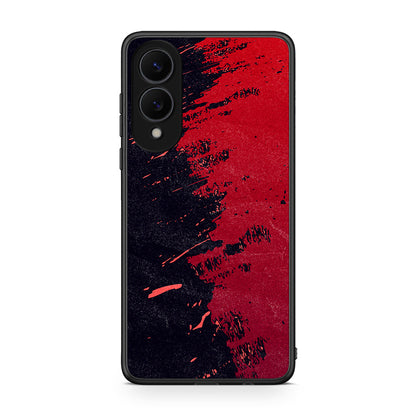 Samsung Galaxy S25 Edge 5G Red Paint Θήκη Αγίου Βαλεντίνου από τη Smartfits με σχέδιο στο πίσω μέρος και μαύρο περίβλημα | Smartphone case with colorful back and black bezels by Smartfits