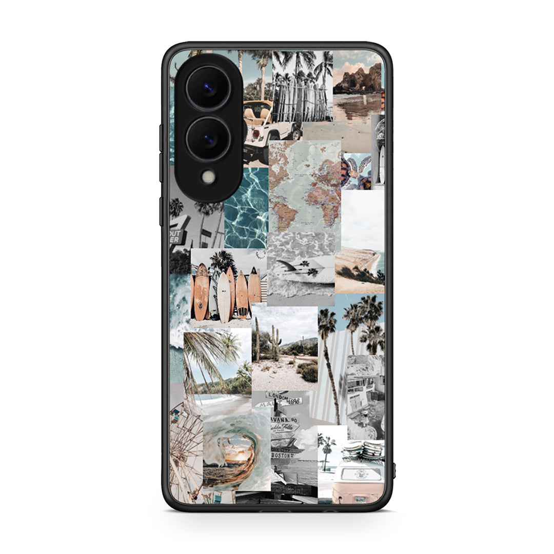 Samsung Galaxy S25 Edge 5G Retro Beach Life Θήκη από τη Smartfits με σχέδιο στο πίσω μέρος και μαύρο περίβλημα | Smartphone case with colorful back and black bezels by Smartfits