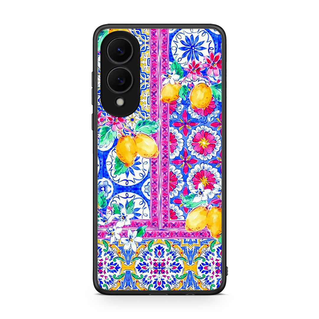 Samsung Galaxy S25 Edge 5G Retro Spring θήκη από τη Smartfits με σχέδιο στο πίσω μέρος και μαύρο περίβλημα | Smartphone case with colorful back and black bezels by Smartfits