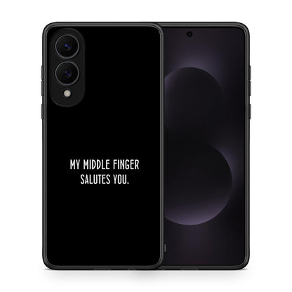 Θήκη Samsung Galaxy S25 Edge 5G Salute από τη Smartfits με σχέδιο στο πίσω μέρος και μαύρο περίβλημα | Samsung Galaxy S25 Edge 5G Salute case with colorful back and black bezels