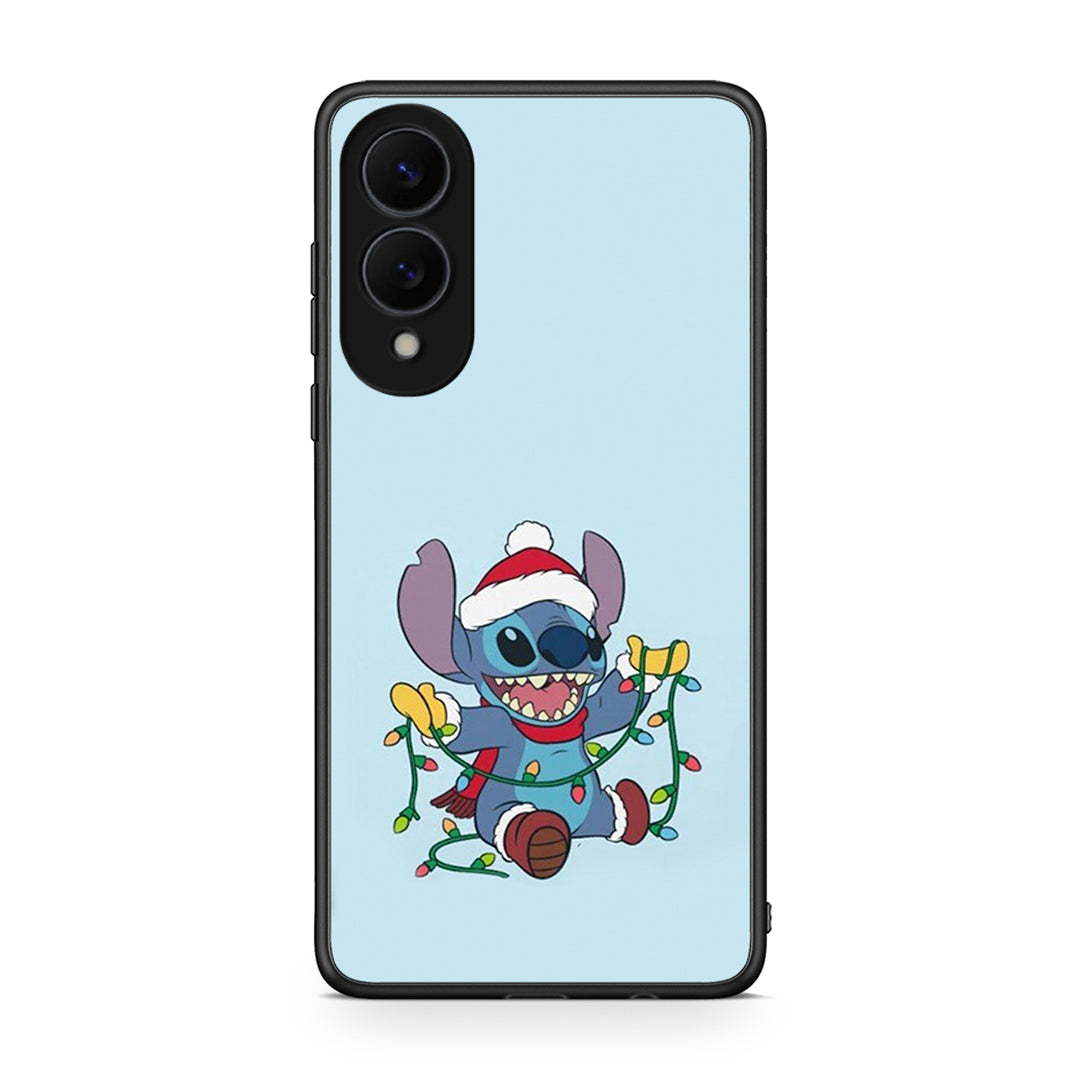Samsung Galaxy S25 Edge 5G Santa Stich θήκη από τη Smartfits με σχέδιο στο πίσω μέρος και μαύρο περίβλημα | Smartphone case with colorful back and black bezels by Smartfits