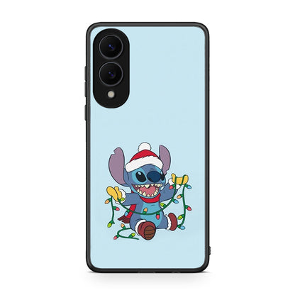 Samsung Galaxy S25 Edge 5G Santa Stich θήκη από τη Smartfits με σχέδιο στο πίσω μέρος και μαύρο περίβλημα | Smartphone case with colorful back and black bezels by Smartfits