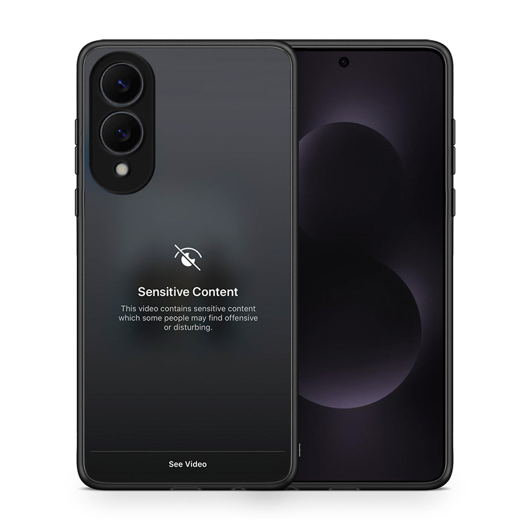 Θήκη Samsung Galaxy S25 Edge 5G Sensitive Content από τη Smartfits με σχέδιο στο πίσω μέρος και μαύρο περίβλημα | Samsung Galaxy S25 Edge 5G Sensitive Content case with colorful back and black bezels