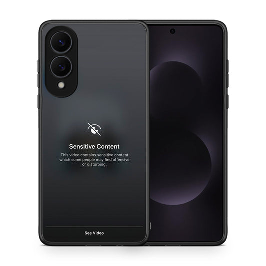 Θήκη Samsung Galaxy S25 Edge 5G Sensitive Content από τη Smartfits με σχέδιο στο πίσω μέρος και μαύρο περίβλημα | Samsung Galaxy S25 Edge 5G Sensitive Content case with colorful back and black bezels
