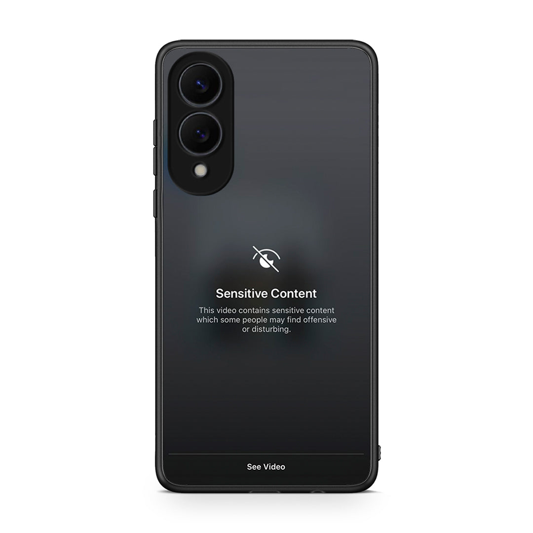 Samsung Galaxy S25 Edge 5G Sensitive Content θήκη από τη Smartfits με σχέδιο στο πίσω μέρος και μαύρο περίβλημα | Smartphone case with colorful back and black bezels by Smartfits