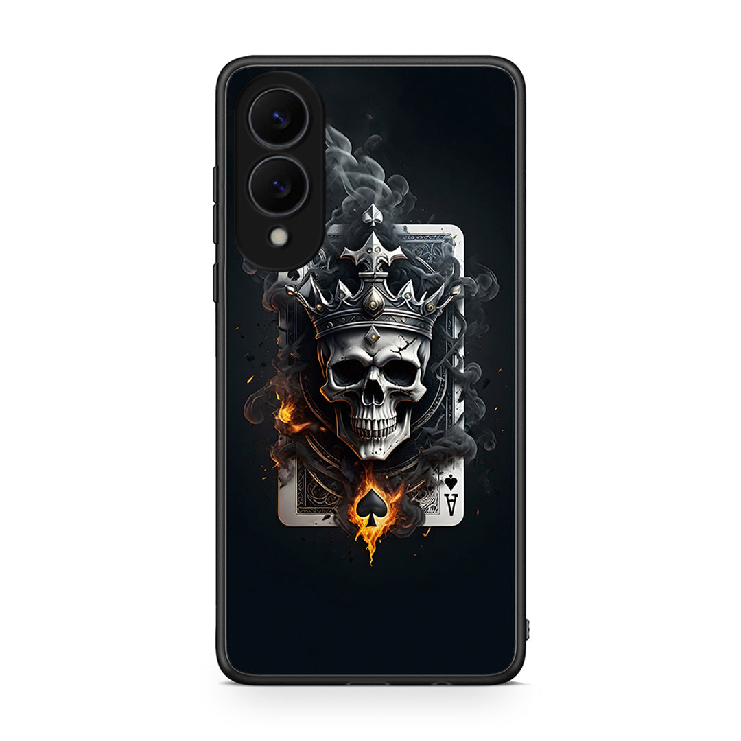 Samsung Galaxy S25 Edge 5G Skull King Ace θήκη από τη Smartfits με σχέδιο στο πίσω μέρος και μαύρο περίβλημα | Smartphone case with colorful back and black bezels by Smartfits