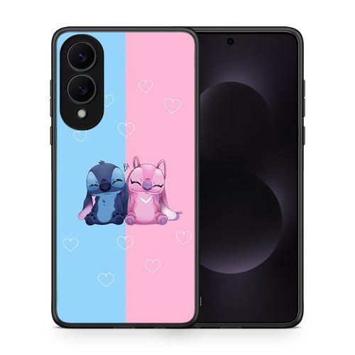 Θήκη Samsung Galaxy S25 Edge 5G Stitch And Angel από τη Smartfits με σχέδιο στο πίσω μέρος και μαύρο περίβλημα | Samsung Galaxy S25 Edge 5G Stitch And Angel case with colorful back and black bezels
