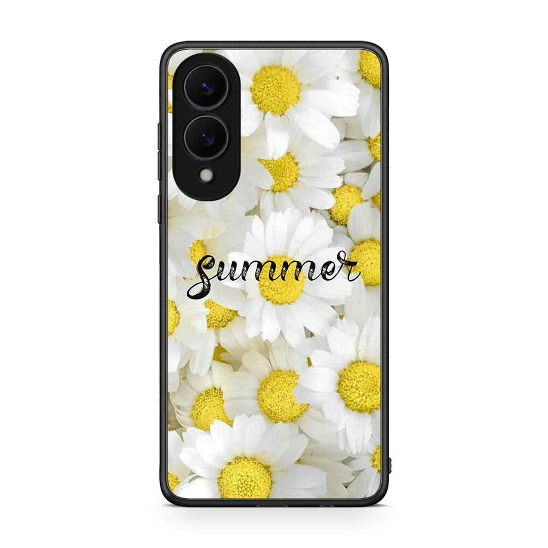 Samsung Galaxy S25 Edge 5G Summer Daisies Θήκη από τη Smartfits με σχέδιο στο πίσω μέρος και μαύρο περίβλημα | Smartphone case with colorful back and black bezels by Smartfits