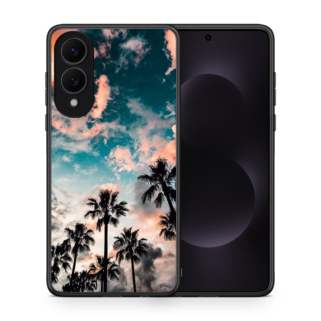 Θήκη Samsung Galaxy S25 Edge 5G Sky Summer από τη Smartfits με σχέδιο στο πίσω μέρος και μαύρο περίβλημα | Samsung Galaxy S25 Edge 5G Sky Summer case with colorful back and black bezels