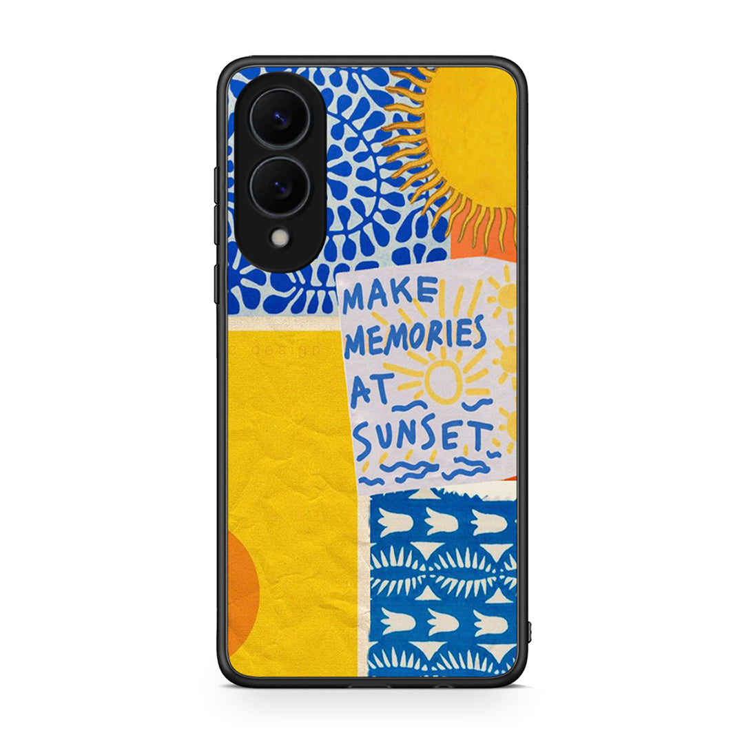 Samsung Galaxy S25 Edge 5G Sunset Memories Θήκη από τη Smartfits με σχέδιο στο πίσω μέρος και μαύρο περίβλημα | Smartphone case with colorful back and black bezels by Smartfits