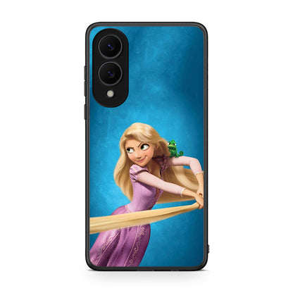 Samsung Galaxy S25 Edge 5G Tangled 2 Θήκη Αγίου Βαλεντίνου από τη Smartfits με σχέδιο στο πίσω μέρος και μαύρο περίβλημα | Smartphone case with colorful back and black bezels by Smartfits