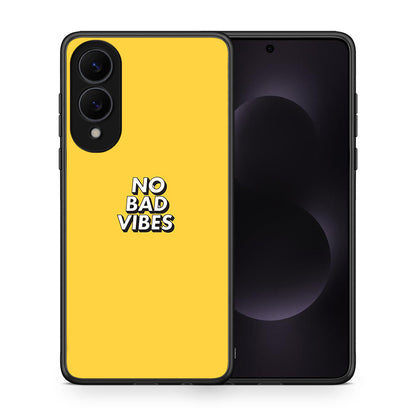 Θήκη Samsung Galaxy S25 Edge 5G Vibes Text από τη Smartfits με σχέδιο στο πίσω μέρος και μαύρο περίβλημα | Samsung Galaxy S25 Edge 5G Vibes Text case with colorful back and black bezels