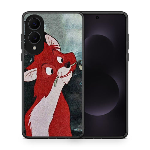 Θήκη Samsung Galaxy S25 Edge 5G Tod And Vixey Love 1 από τη Smartfits με σχέδιο στο πίσω μέρος και μαύρο περίβλημα | Samsung Galaxy S25 Edge 5G Tod And Vixey Love 1 case with colorful back and black bezels