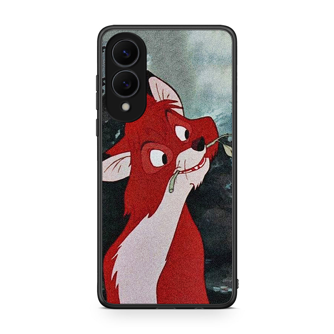 Samsung Galaxy S25 Edge 5G Tod And Vixey Love 1 θήκη από τη Smartfits με σχέδιο στο πίσω μέρος και μαύρο περίβλημα | Smartphone case with colorful back and black bezels by Smartfits