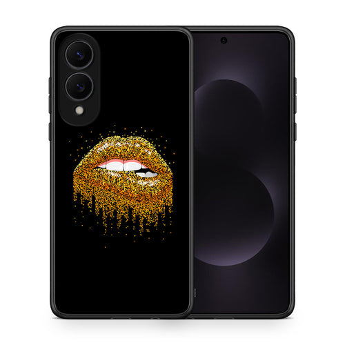 Θήκη Samsung Galaxy S25 Edge 5G Golden Valentine από τη Smartfits με σχέδιο στο πίσω μέρος και μαύρο περίβλημα | Samsung Galaxy S25 Edge 5G Golden Valentine case with colorful back and black bezels