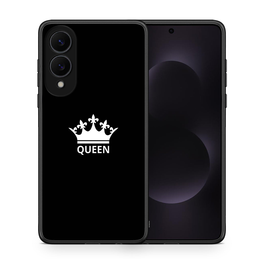 Θήκη Samsung Galaxy S25 Edge 5G Queen Valentine από τη Smartfits με σχέδιο στο πίσω μέρος και μαύρο περίβλημα | Samsung Galaxy S25 Edge 5G Queen Valentine case with colorful back and black bezels