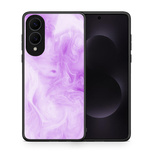 Θήκη Samsung Galaxy S25 Edge 5G Lavender Watercolor από τη Smartfits με σχέδιο στο πίσω μέρος και μαύρο περίβλημα | Samsung Galaxy S25 Edge 5G Lavender Watercolor case with colorful back and black bezels