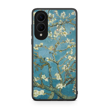 Samsung Galaxy S25 Edge 5G White Blossoms θήκη από τη Smartfits με σχέδιο στο πίσω μέρος και μαύρο περίβλημα | Smartphone case with colorful back and black bezels by Smartfits