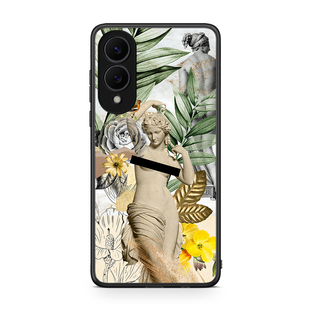 Samsung Galaxy S25 Edge 5G Woman Statue θήκη από τη Smartfits με σχέδιο στο πίσω μέρος και μαύρο περίβλημα | Smartphone case with colorful back and black bezels by Smartfits