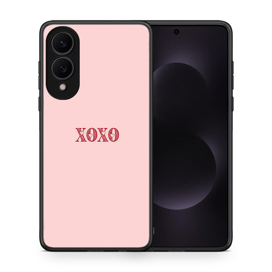 Θήκη Samsung Galaxy S25 Edge 5G XOXO Love από τη Smartfits με σχέδιο στο πίσω μέρος και μαύρο περίβλημα | Samsung Galaxy S25 Edge 5G XOXO Love case with colorful back and black bezels