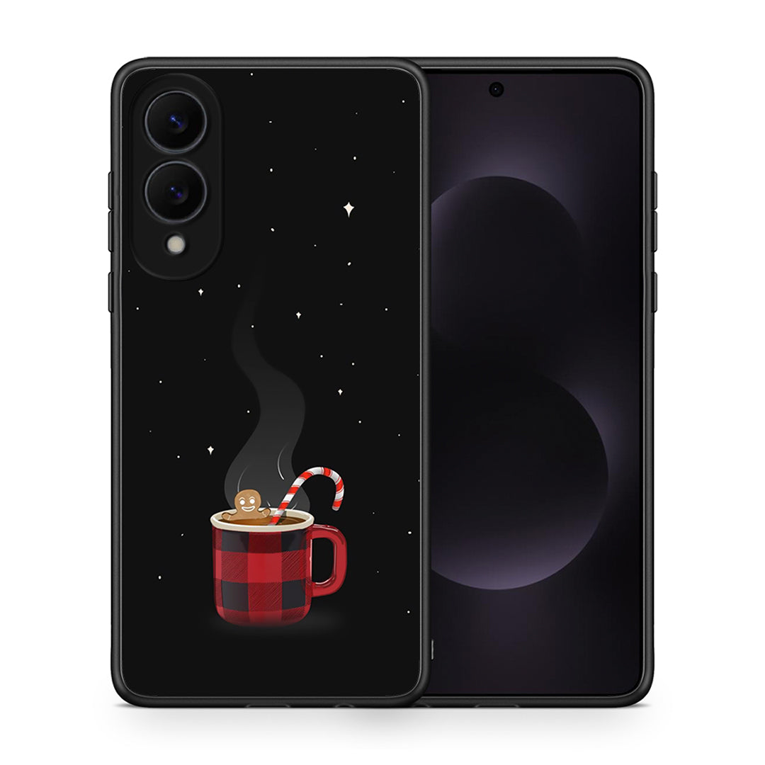 Θήκη Samsung Galaxy S25 Edge 5G Xmas Bathing από τη Smartfits με σχέδιο στο πίσω μέρος και μαύρο περίβλημα | Samsung Galaxy S25 Edge 5G Xmas Bathing case with colorful back and black bezels