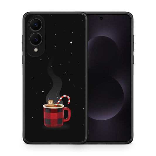 Θήκη Samsung Galaxy S25 Edge 5G Xmas Bathing από τη Smartfits με σχέδιο στο πίσω μέρος και μαύρο περίβλημα | Samsung Galaxy S25 Edge 5G Xmas Bathing case with colorful back and black bezels
