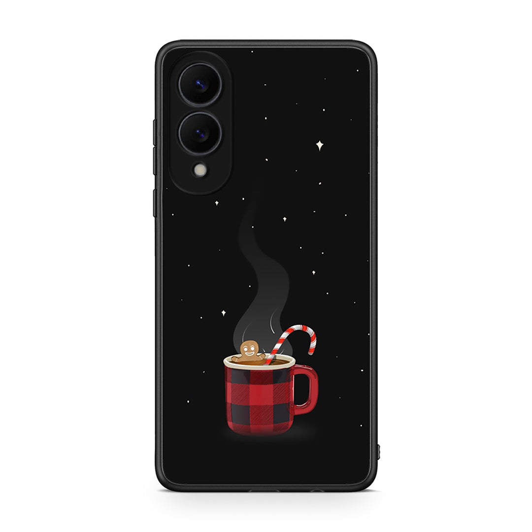 Samsung Galaxy S25 Edge 5G Xmas Bathing θήκη από τη Smartfits με σχέδιο στο πίσω μέρος και μαύρο περίβλημα | Smartphone case with colorful back and black bezels by Smartfits