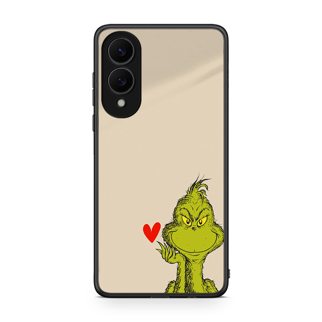 Samsung Galaxy S25 Edge 5G Xmas Grinch θήκη από τη Smartfits με σχέδιο στο πίσω μέρος και μαύρο περίβλημα | Smartphone case with colorful back and black bezels by Smartfits