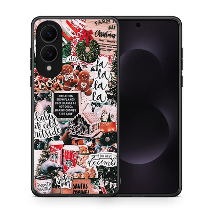Θήκη Samsung Galaxy S25 Edge 5G Xmas Habbits από τη Smartfits με σχέδιο στο πίσω μέρος και μαύρο περίβλημα | Samsung Galaxy S25 Edge 5G Xmas Habbits case with colorful back and black bezels