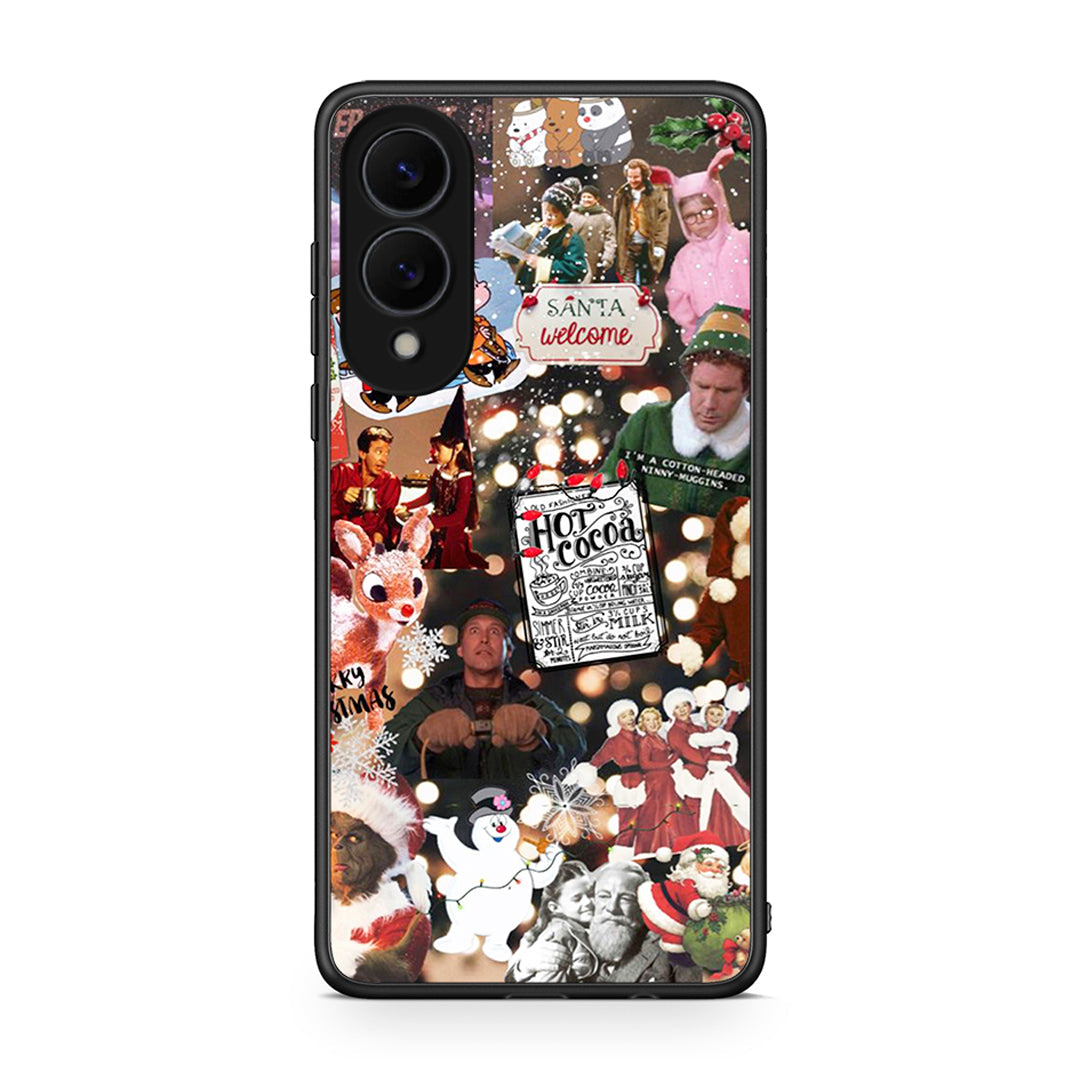 Samsung Galaxy S25 Edge 5G Xmas Movies θήκη από τη Smartfits με σχέδιο στο πίσω μέρος και μαύρο περίβλημα | Smartphone case with colorful back and black bezels by Smartfits